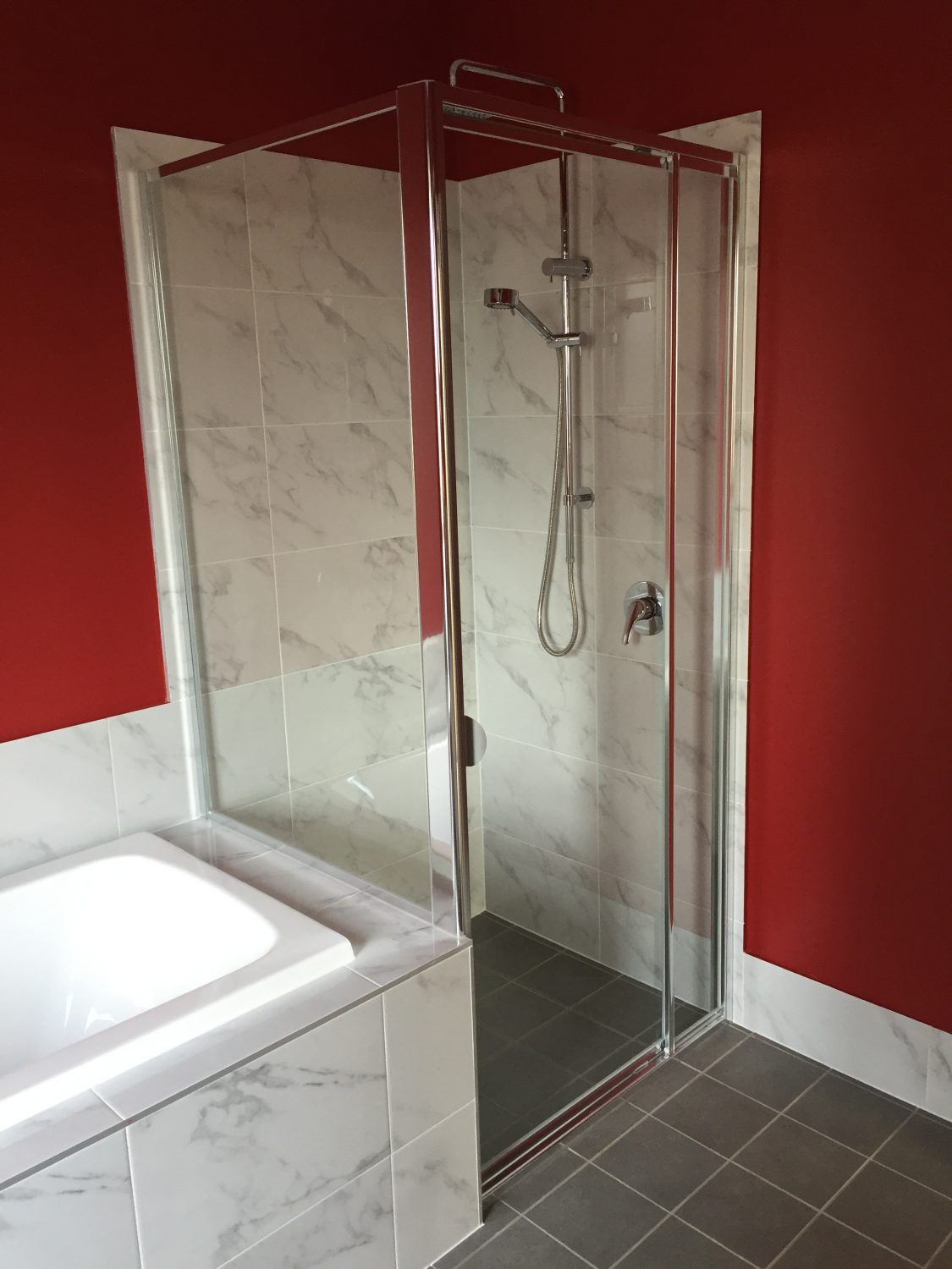 Fully Framed Polish Silver Shower Pro Shower screens and Wardrobes